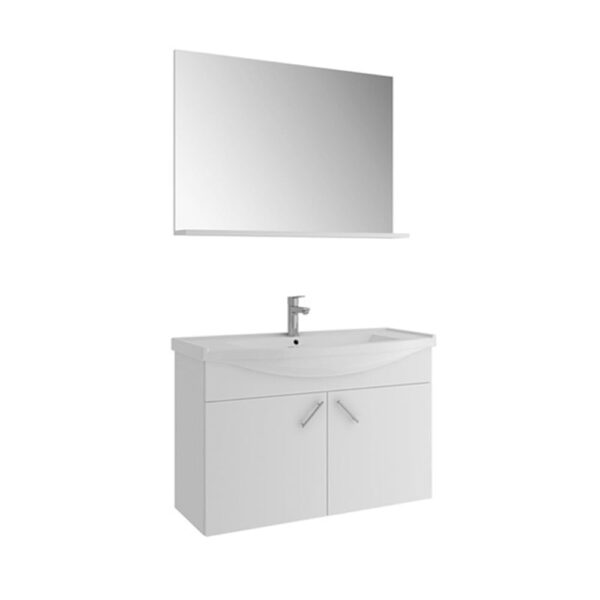 KALE MİLENA 100 CM BEYAZ BANYO DOLABI TAKIMI-310300102848