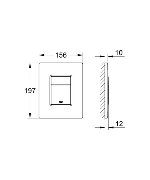 GROHE SKATE GÖMME REZERVUAR KUMANDA PANELİ BRUSHED HARD GRAPHİTE-38732AL0 - Image 2