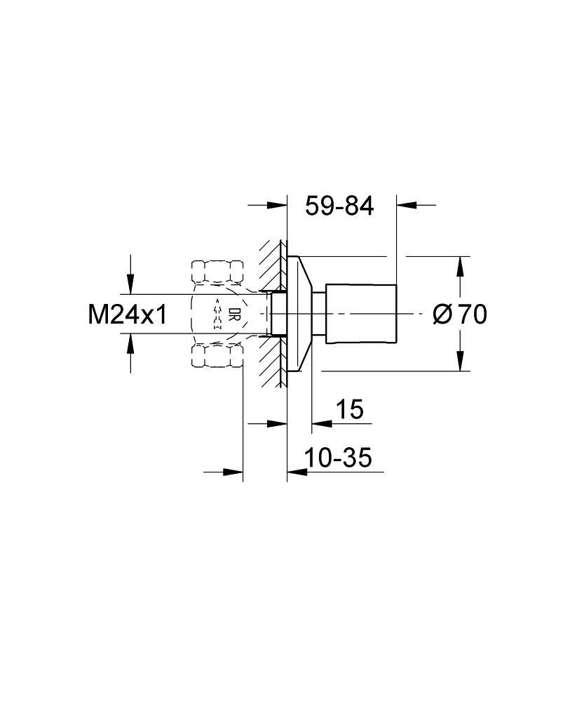 GROHE BAU COSMOPOLİTAN ANKASTRE STOP VALF WARM SUNSET-19917DA0 - Image 2